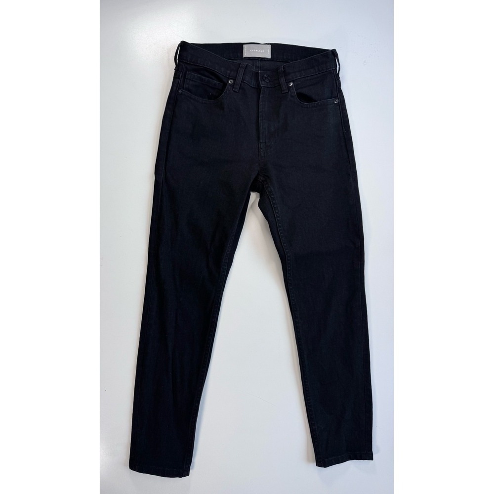 EVERLANE Ankle Jean Slim Fit Womens 26 Black Tapered 5 Pocket Denim Stretch